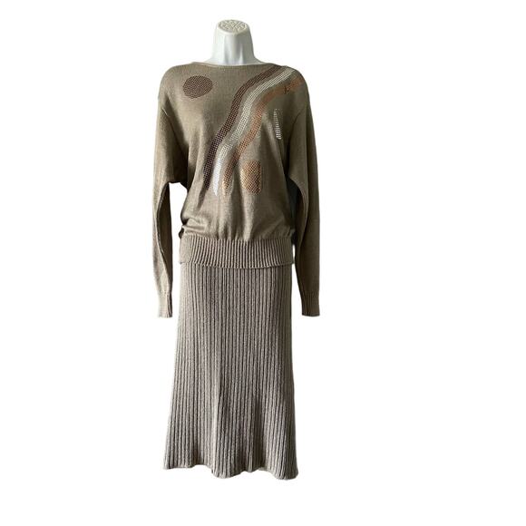 Vintage Leslie Fay 2pc Skirt Set - Picture 1 of 10
